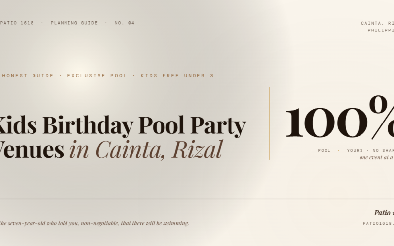 Kids Birthday Pool Party Venues in Cainta, Rizal