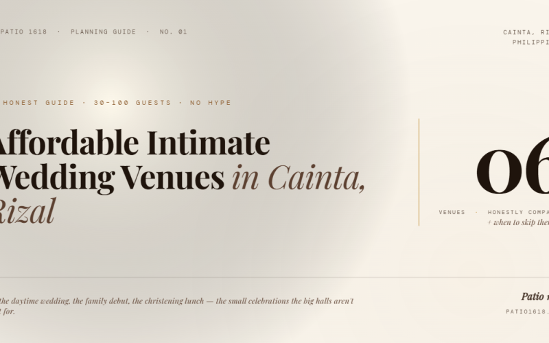 Affordable Intimate Wedding Venues in Cainta, Rizal